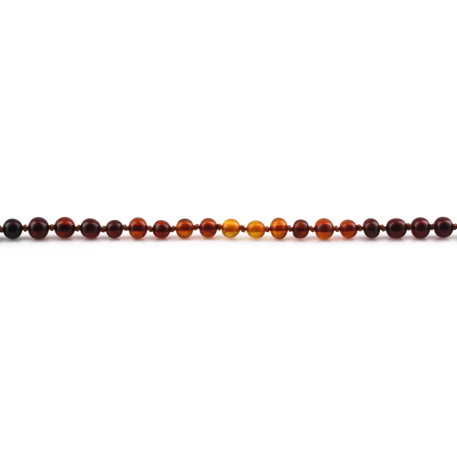 Baltic Amber Teething Bracelet. Baroque Rainbow 5mm - XB55RB1