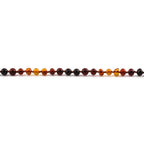 Baltic Amber Teething Necklace. Baroque Rainbow 5mm - XB55RB3