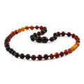 Baltic Amber Teething Necklace. Baroque Rainbow 5mm - XB55RB2