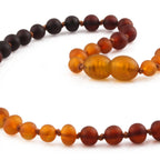 Baltic Amber Teething Necklace. Baroque Rainbow 5mm - XB55RB1M