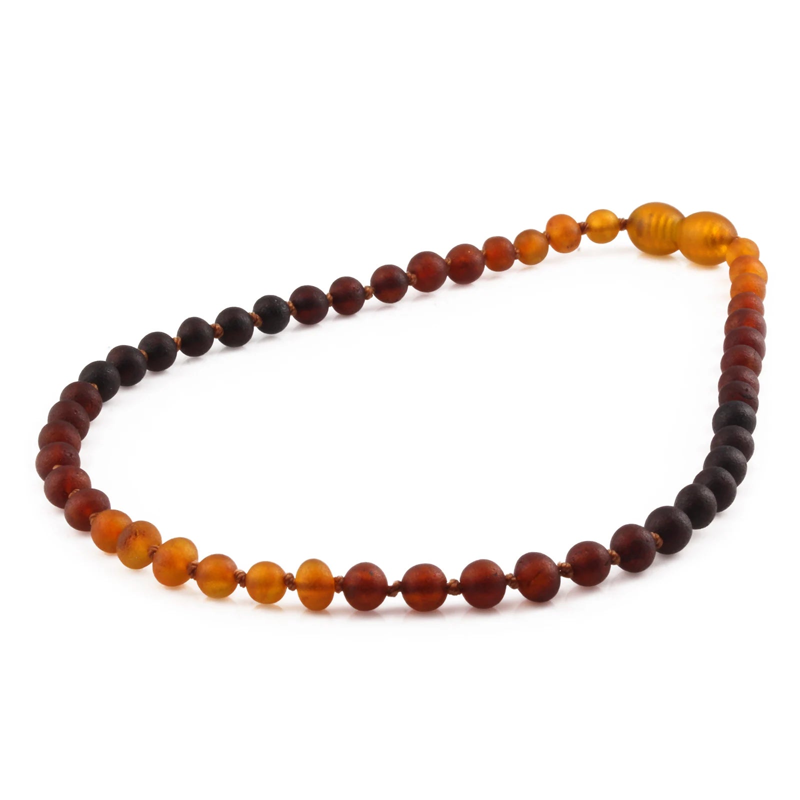 Baltic Amber Teething Necklace. Baroque Rainbow 5mm - XB55RB1M