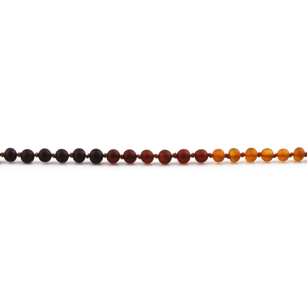 Baltic Amber Teething Necklace. Baroque Rainbow 5mm - XB55RB1M