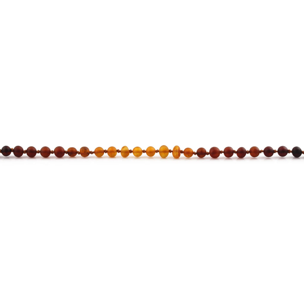 Natural Baltic Amber Junior Necklace. Baroque Rainbow 5mm - XB55RB1M