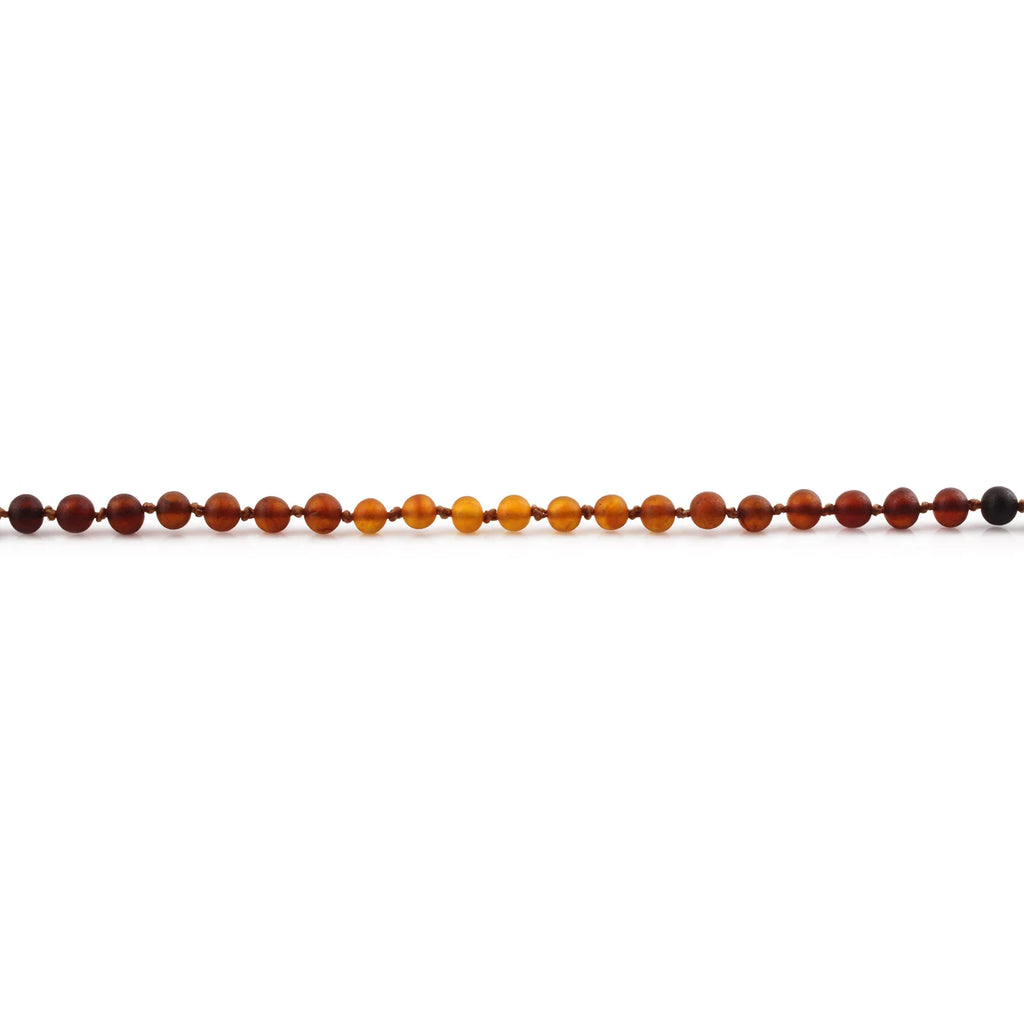 Natural Baltic Amber Junior Necklace. Baroque Rainbow 5mm - XB55RB2M