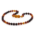 Baltic Amber Teething Necklace. Baroque Rainbow 5mm - XB55RB3M
