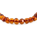 Adult Baltic Amber Bracelet. Baroque Cognac 6mm - XB65C