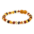 Multicolour Baltic amber roundel junior bracelet, 16cm