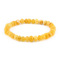 Adult Baltic Amber Bracelet. Baroque Milky Yellow 6mm - XB65MY