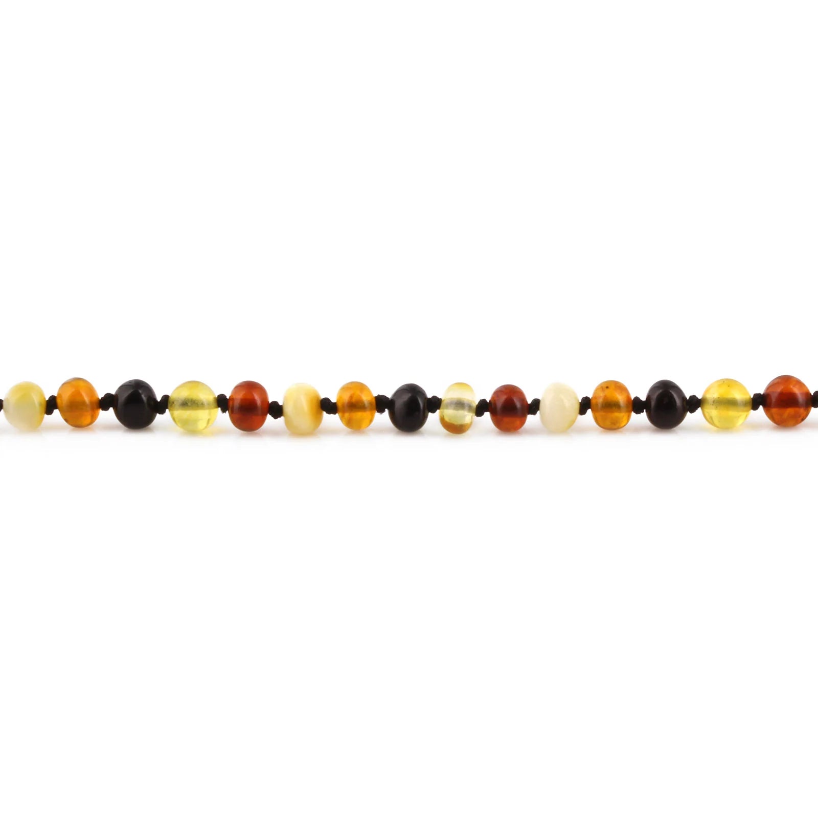 Natural Baltic Amber Junior Bracelet. Baroque Multicolour 5mm - XB54M2