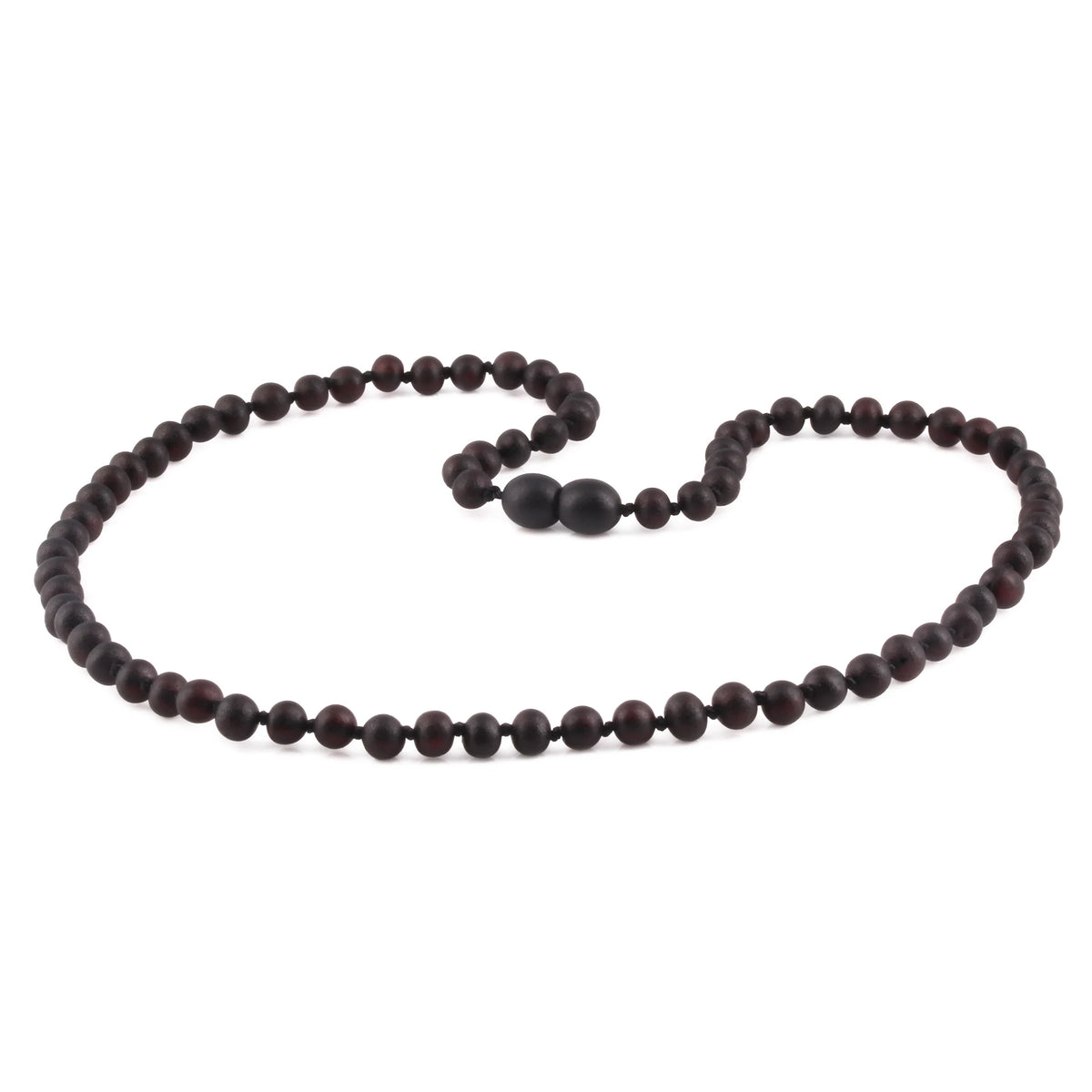 Adult Baltic Amber Necklace. Baroque Black 5mm - XB54BM