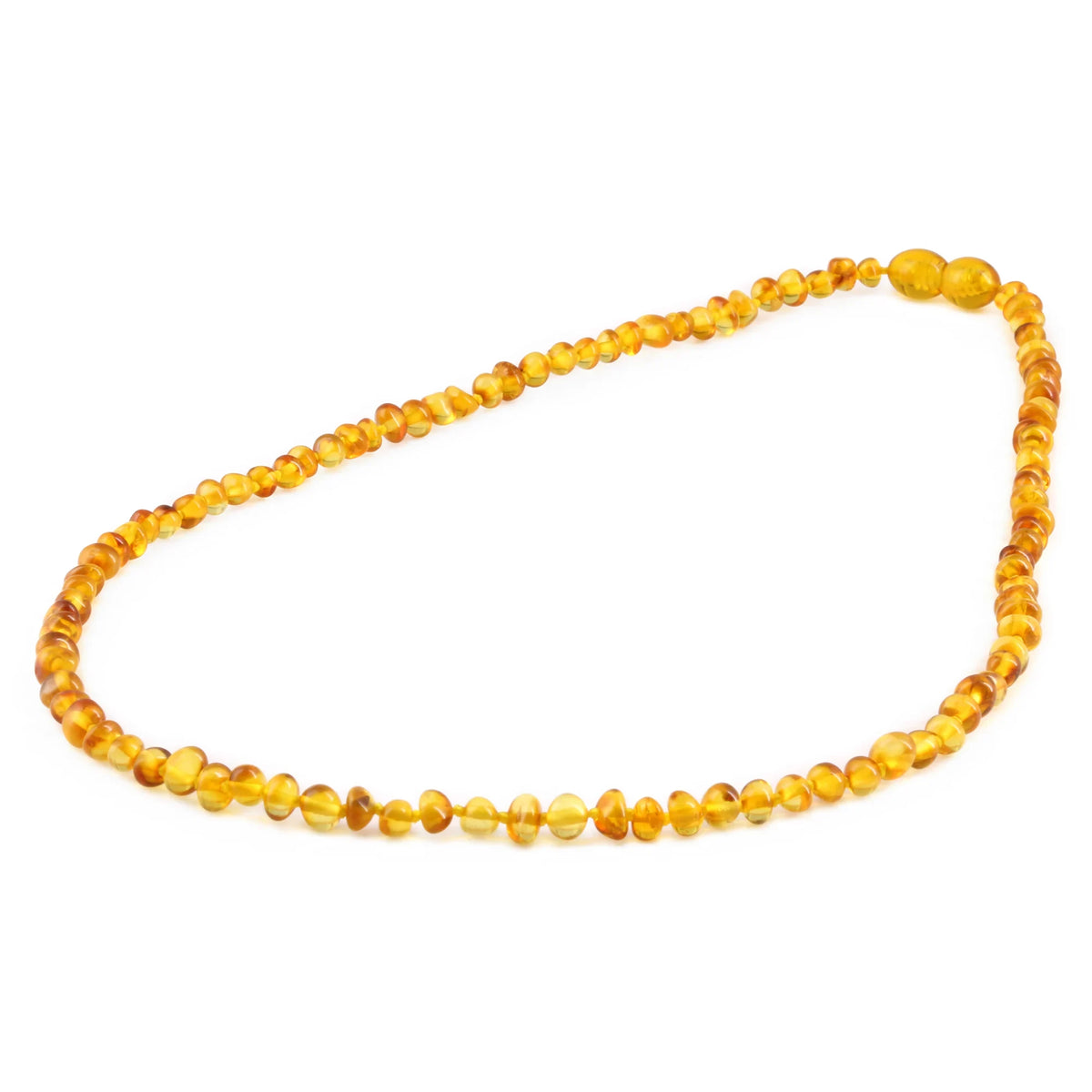 Multicolour Baltic amber baroque adult necklace, 45cm