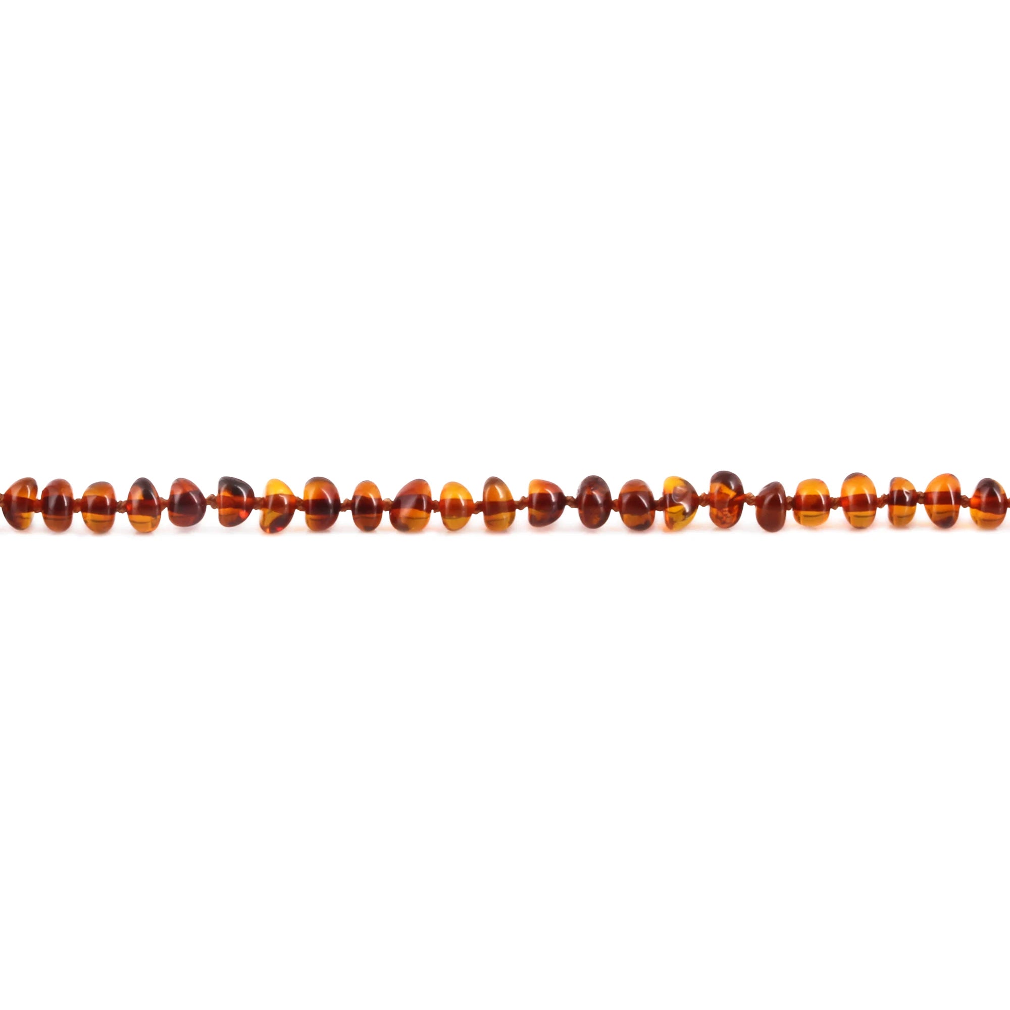 Adult Baltic Amber Necklace. Roundel Cognac 5mm - XR53C