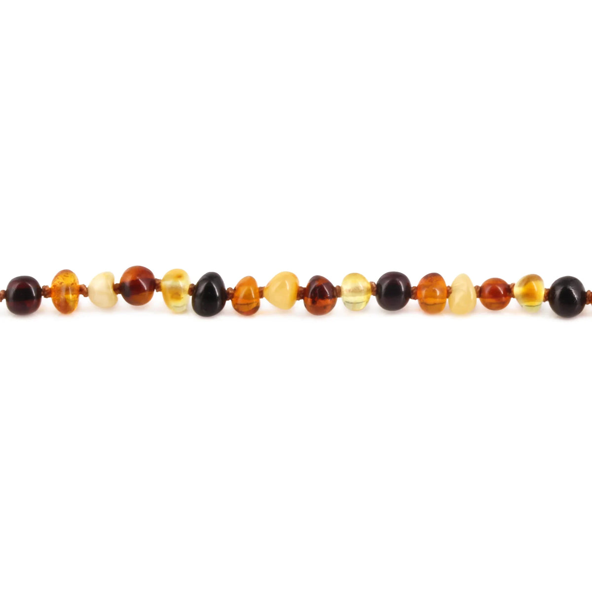Baltic Amber Child Bracelet. Baroque Multicolour 4mm - XB43M