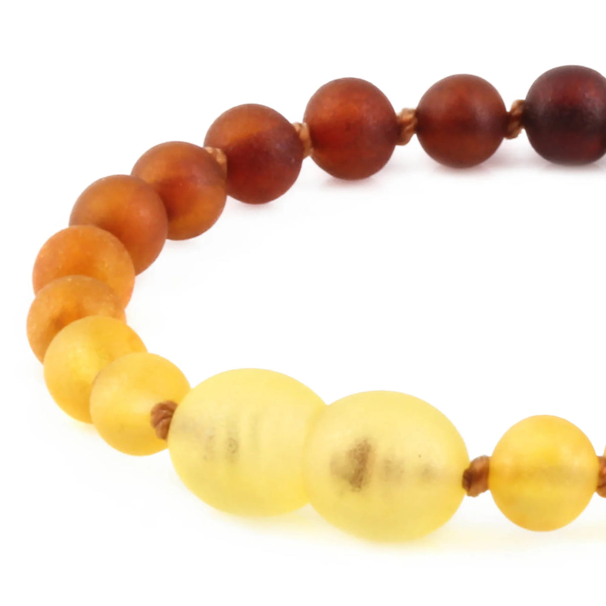 Baltic Amber Child Bracelet. Baroque Rainbow 5mm - XB54R1M
