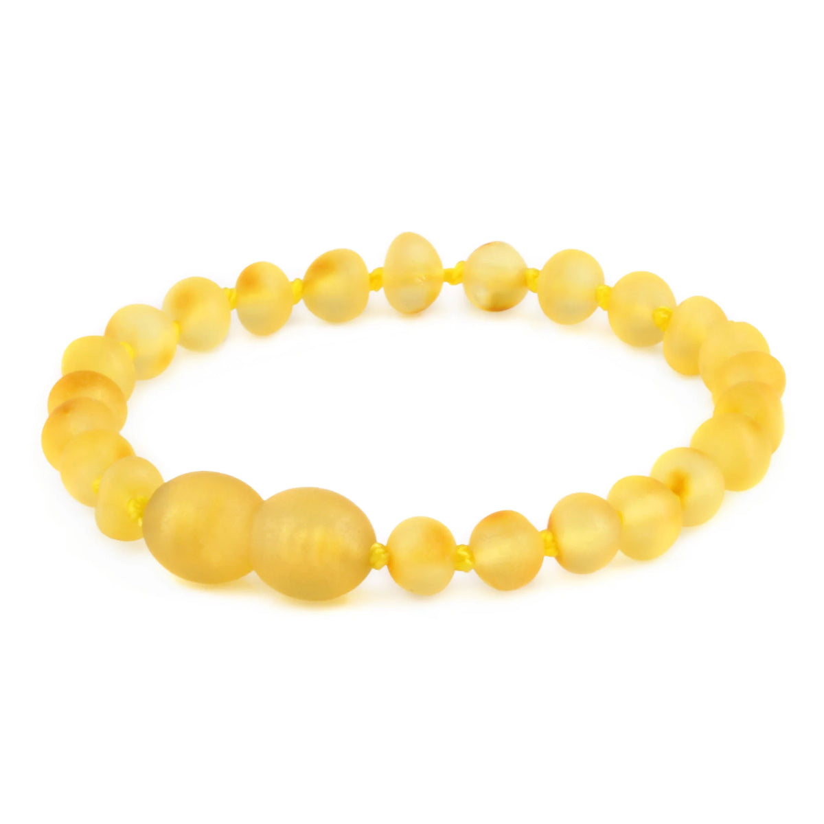 Baltic Amber Child Bracelet. Baroque Yellow 5mm - XB54YM