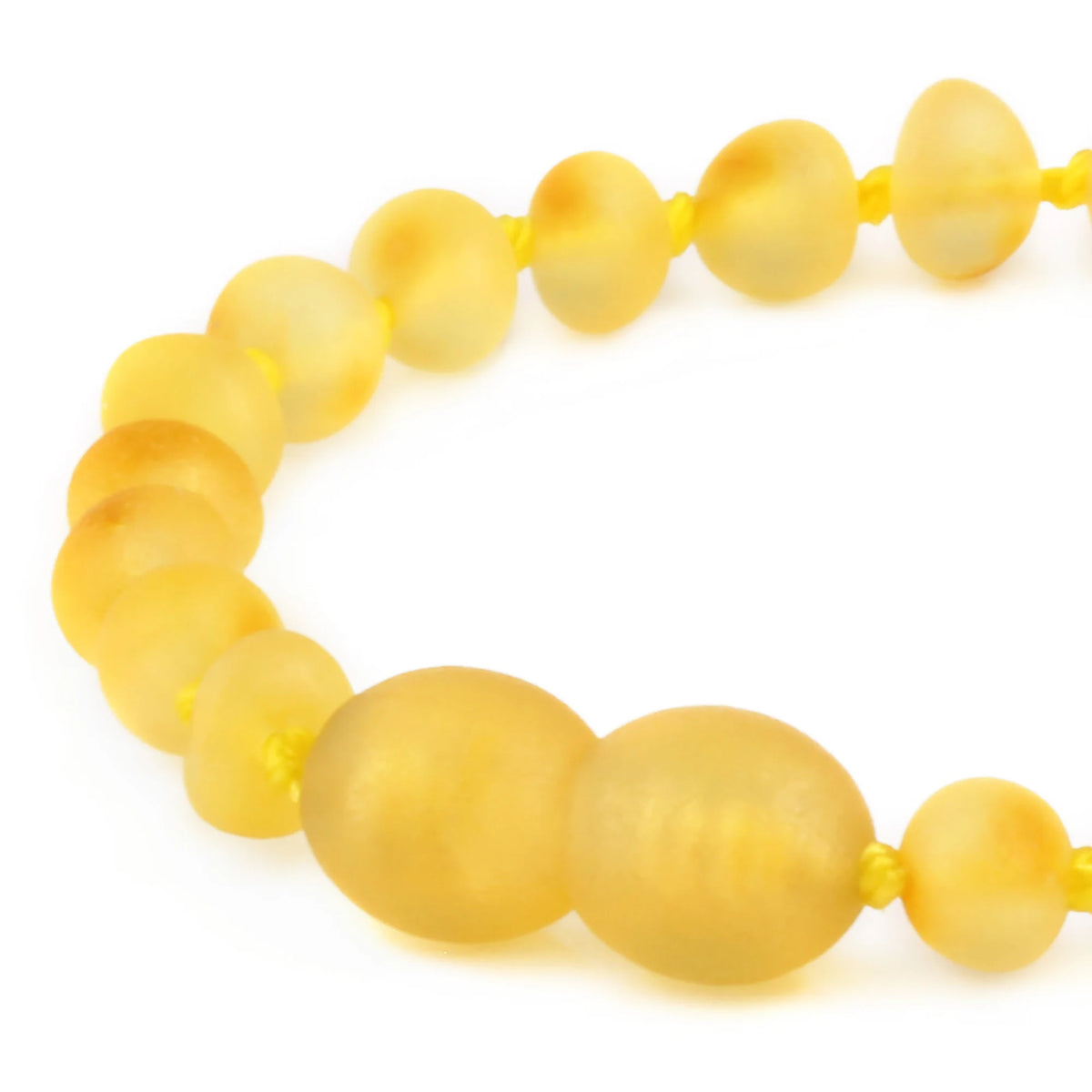 Baltic Amber Child Bracelet. Baroque Yellow 5mm - XB54YM