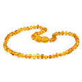Honey Baltic amber baroque children's necklace, 32cm