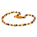 Multicolour Baltic amber baroque children's necklace, 32cm