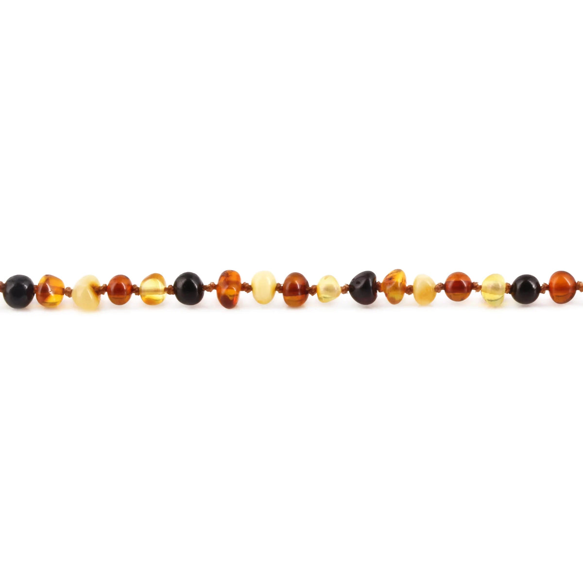 Baltic Amber Child Necklace. Baroque Multicolour 4mm - XB43M