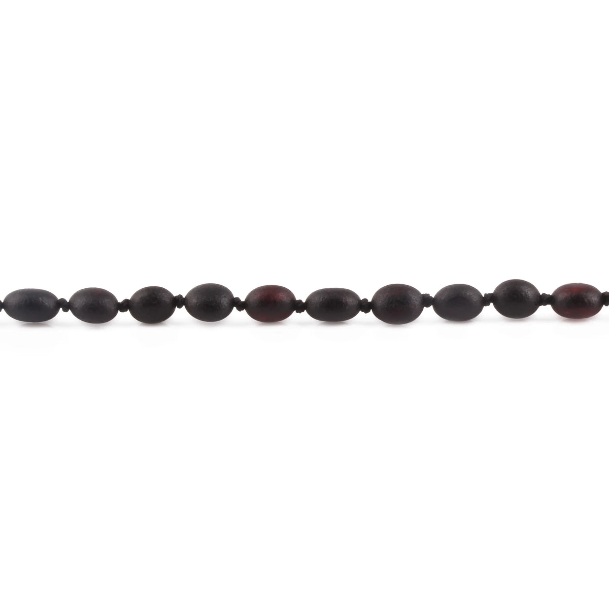 Baltic Amber Child Necklace. Olive Black 5mm - XO54BM