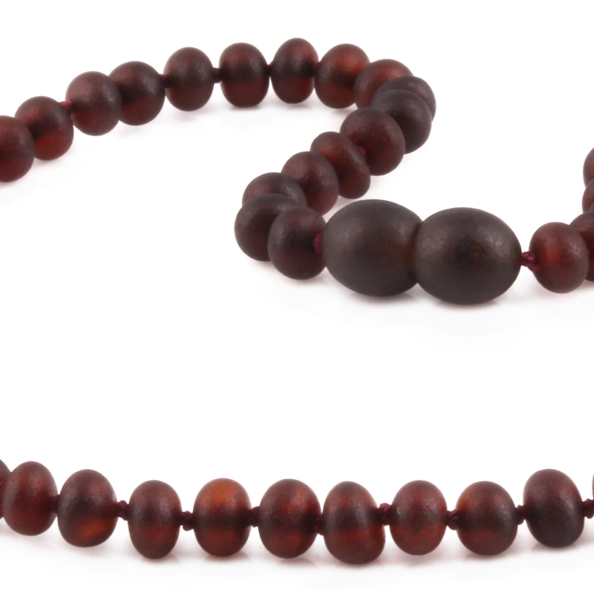 Baltic Amber Child Necklace. Roundel Dark Cognac 5mm - XR53DCM