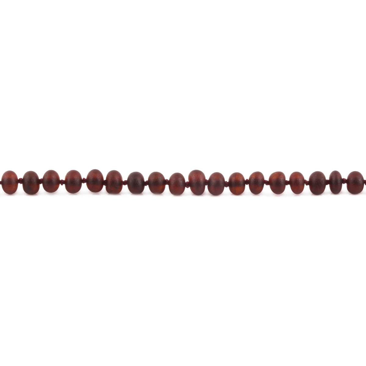 Baltic Amber Child Necklace. Roundel Dark Cognac 5mm - XR53DCM