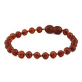 Cognac Baltic amber baroque junior bracelet