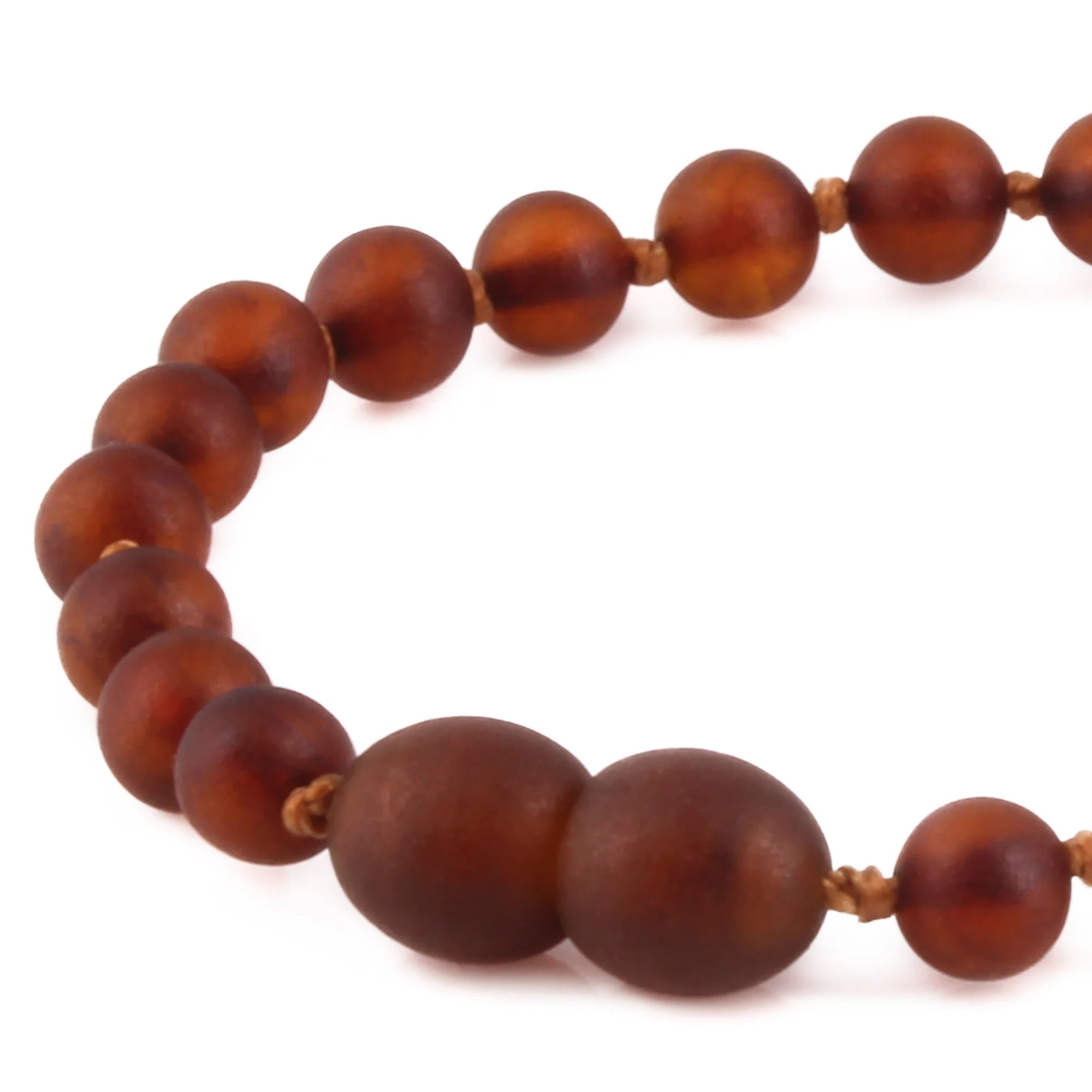 Natural Baltic Amber Junior Bracelet. Baroque Cognac 5mm - XB54CM