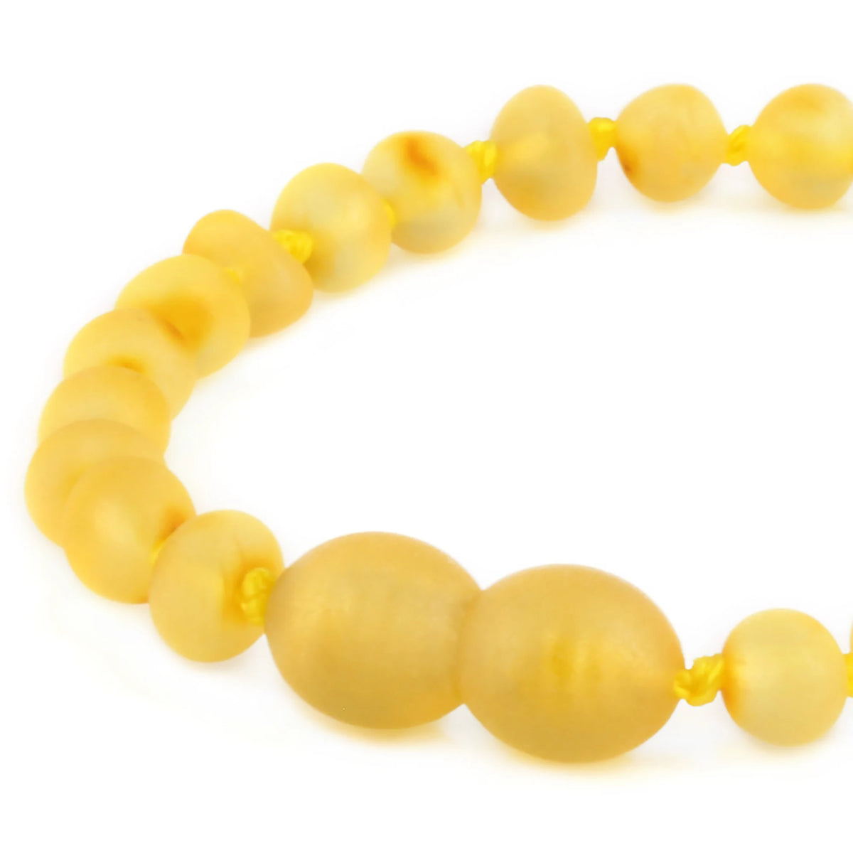 Natural Baltic Amber Junior Bracelet. Baroque Yellow 5mm - XB54YM