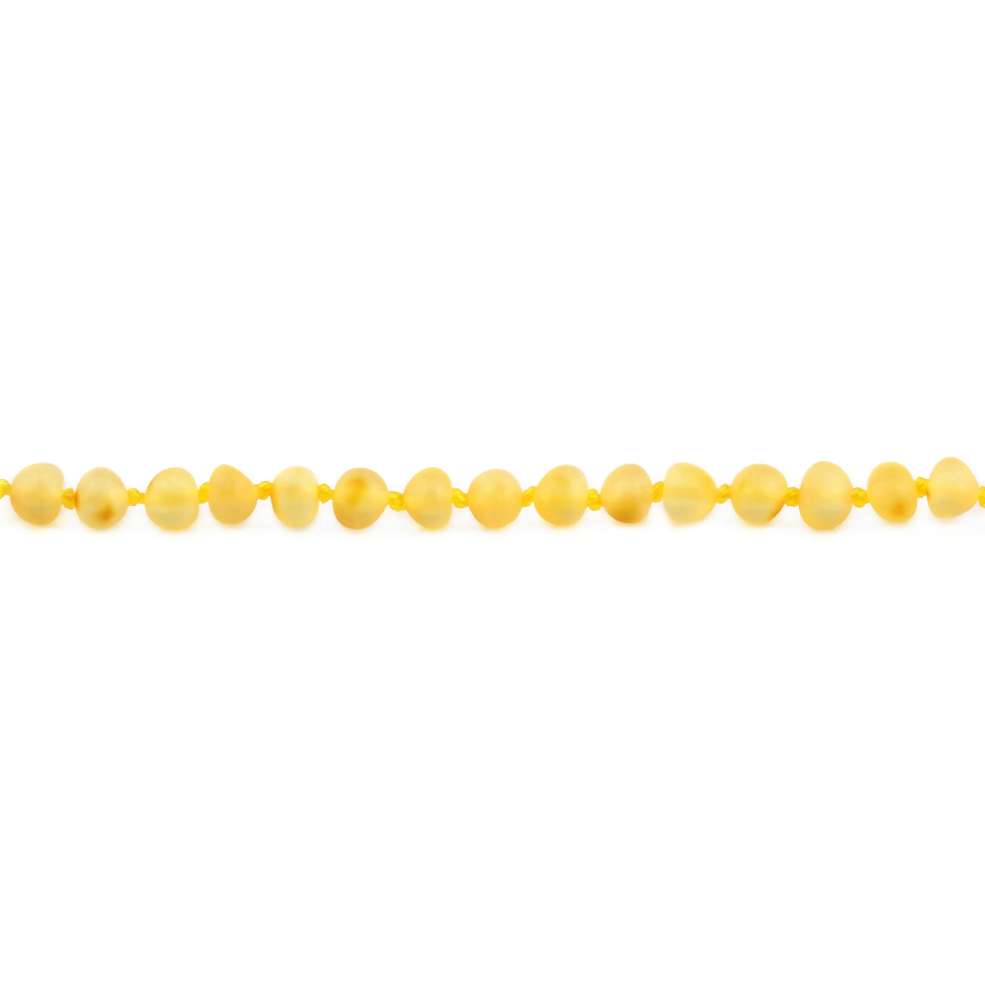 Natural Baltic Amber Junior Bracelet. Baroque Yellow 5mm - XB54YM