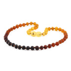 Baltic Amber Teething Necklace. Baroque Rainbow 5mm - XB54R1M