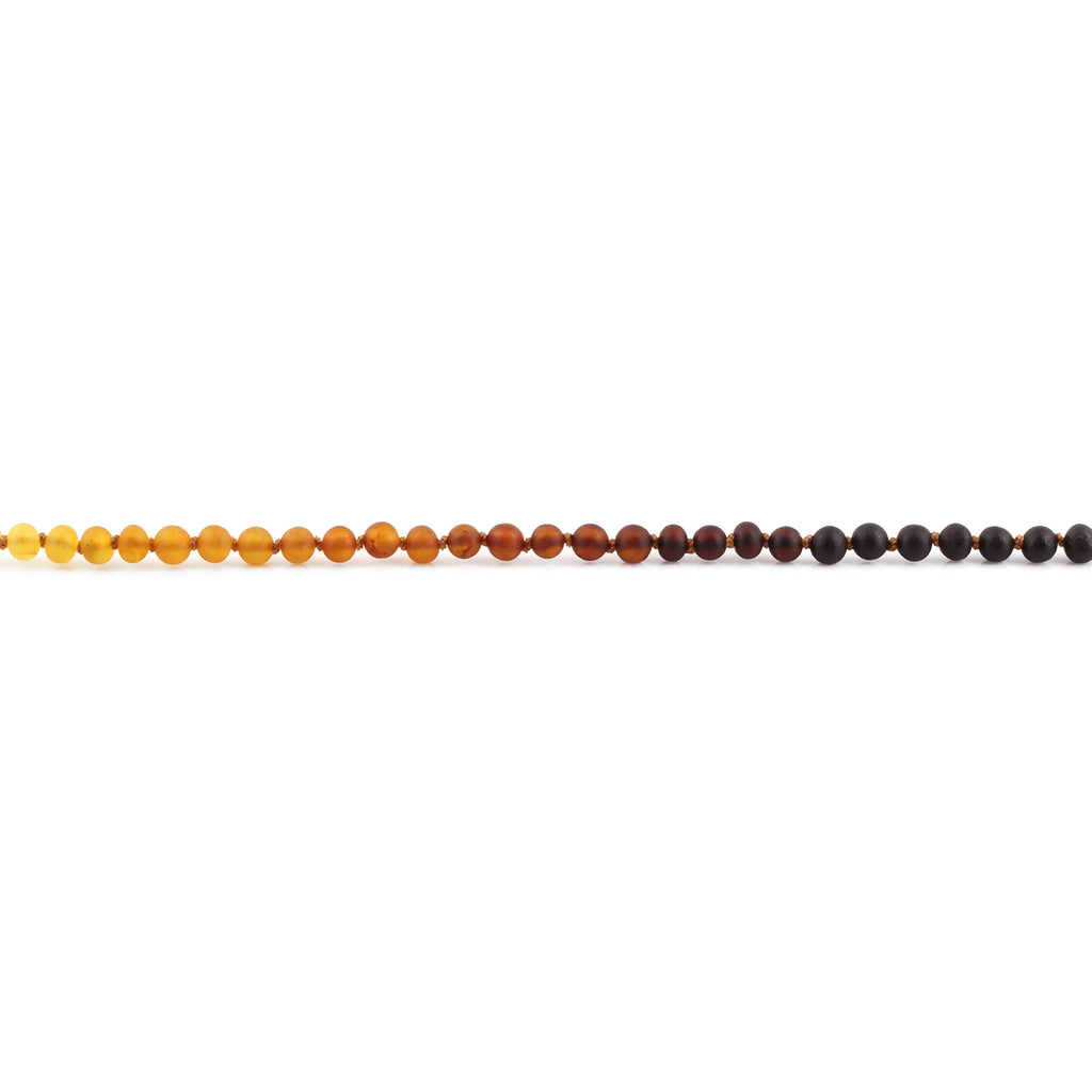 Natural Baltic Amber Junior Necklace. Baroque Rainbow 5mm - XB54R1M