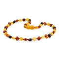 Baltic Amber Teething Necklace. Side Drill Multicolour 6mm - XS64M