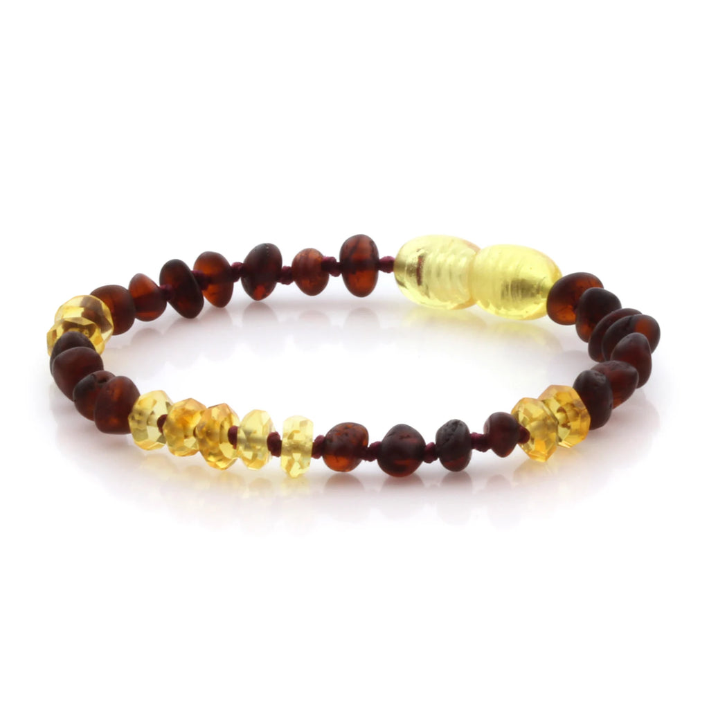 Natural Baltic Amber Teething Bracelet. Baroque LE77