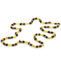 Multicolour Baltic amber adult necklace