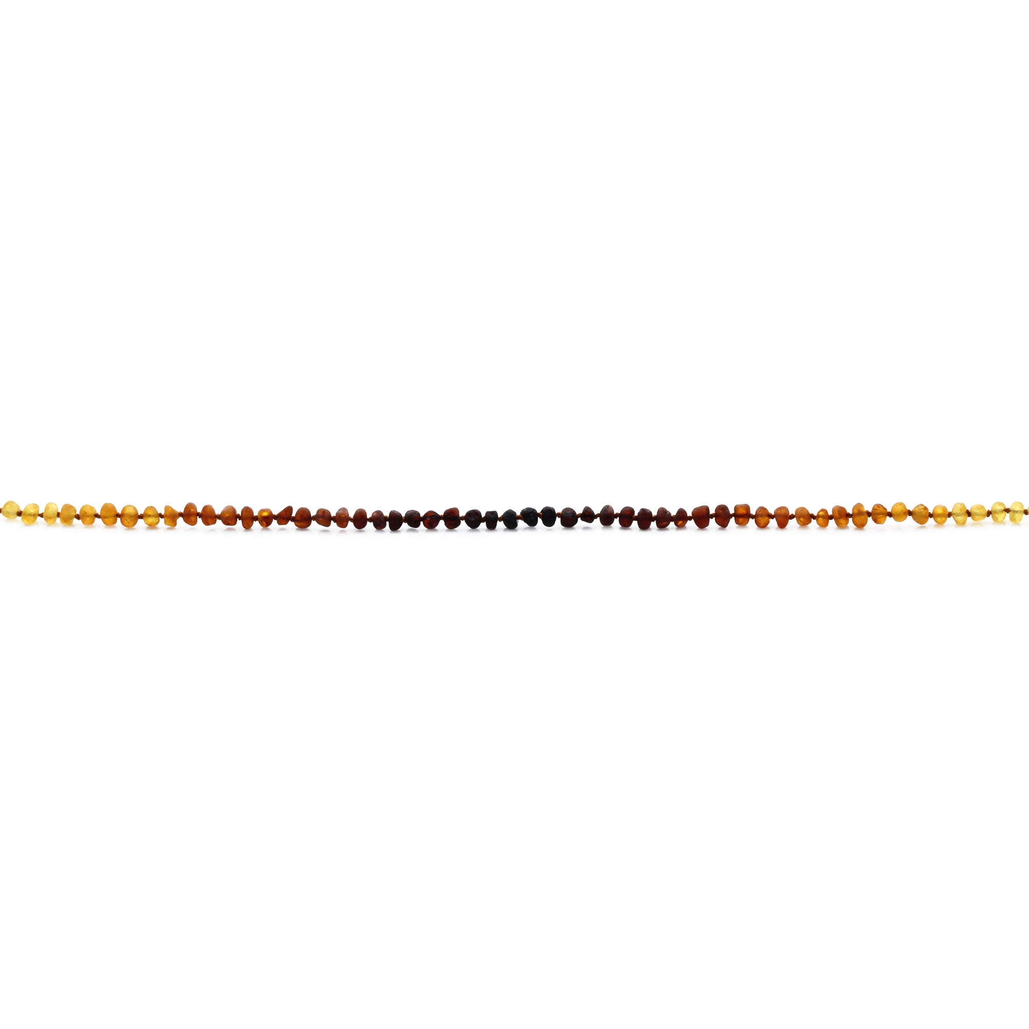 Baltic Amber Teething Bracelet. Baroque Rainbow 5mm - BA90