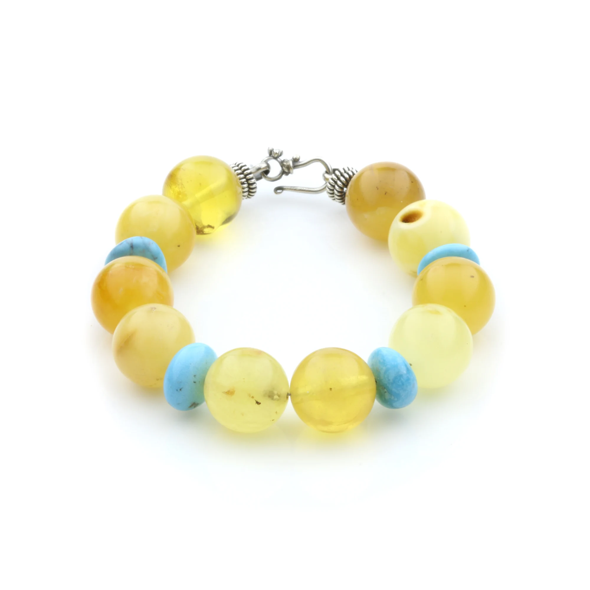 Adult Baltic Amber Bracelet Round Beads 12mm 21gr. SPS01
