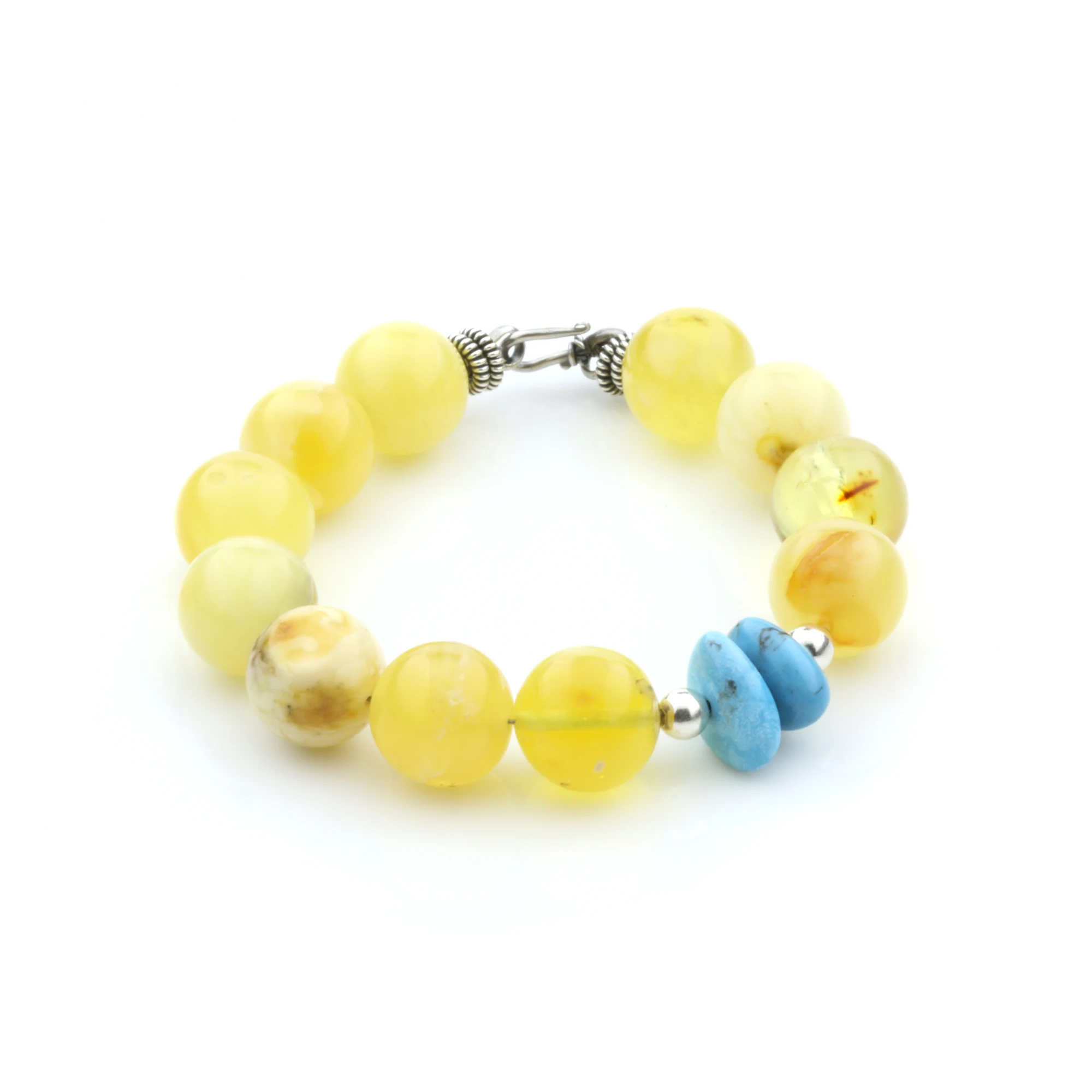 Adult Baltic Amber Bracelet Round Beads 13mm 22gr. SPS07