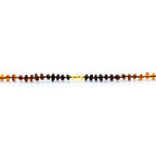 Natural Baltic Amber Teething Bracelet. Round Flat LE90