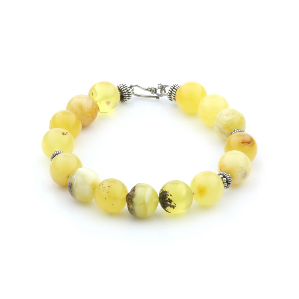 Adult Baltic Amber Bracelet Round Beads 10mm 18gr. SPS28