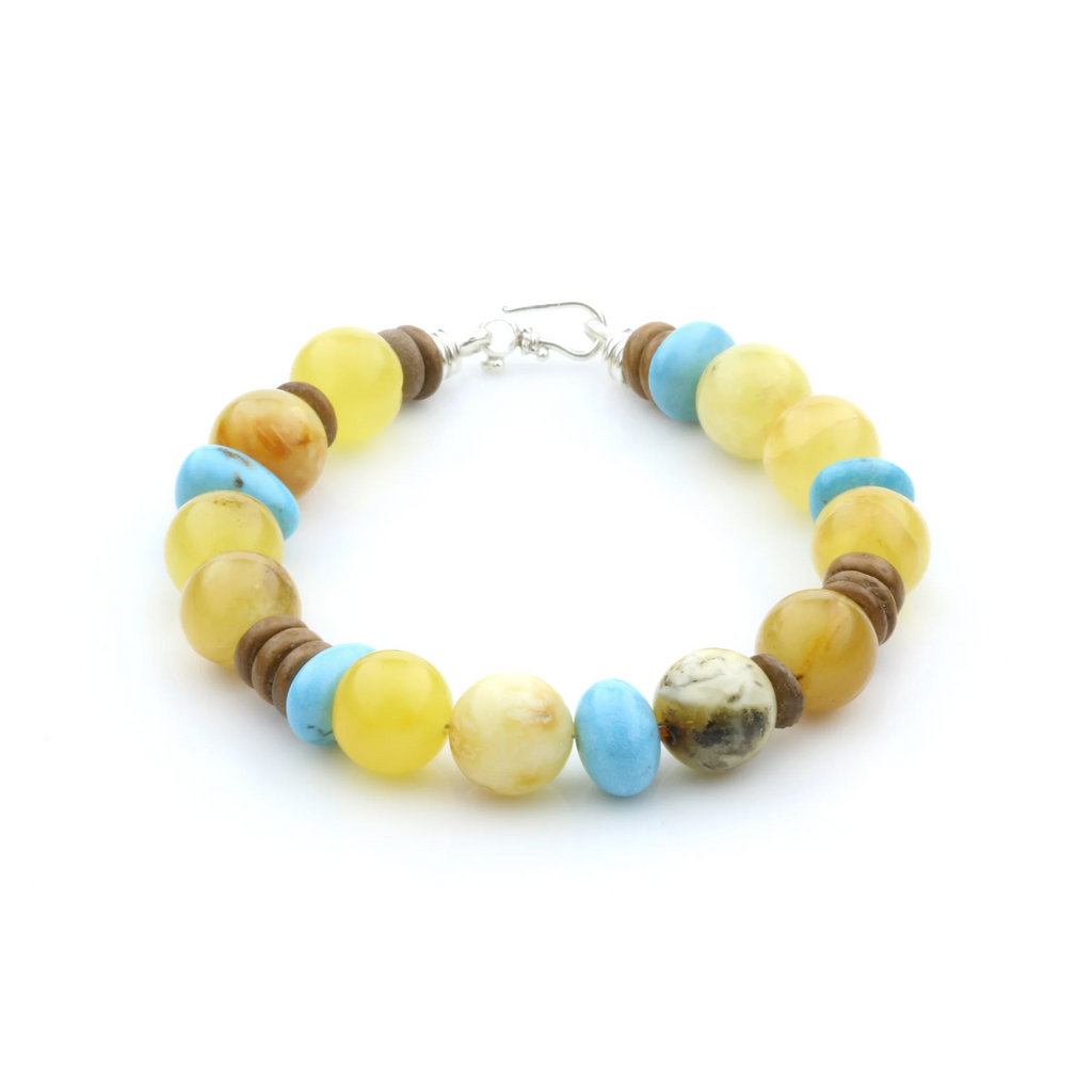 Adult Baltic Amber Bracelet Round Beads 10mm 18gr. SPS30