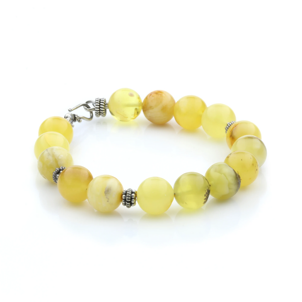 Adult Baltic Amber Bracelet Round Beads 10mm 18gr. SPS28