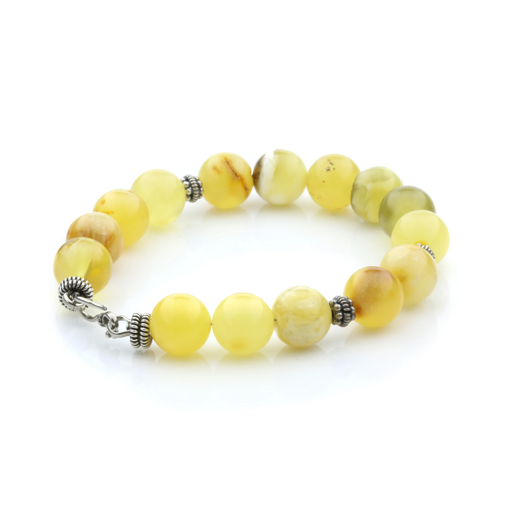 Adult Baltic Amber Bracelet Round Beads 10mm 18gr. SPS28