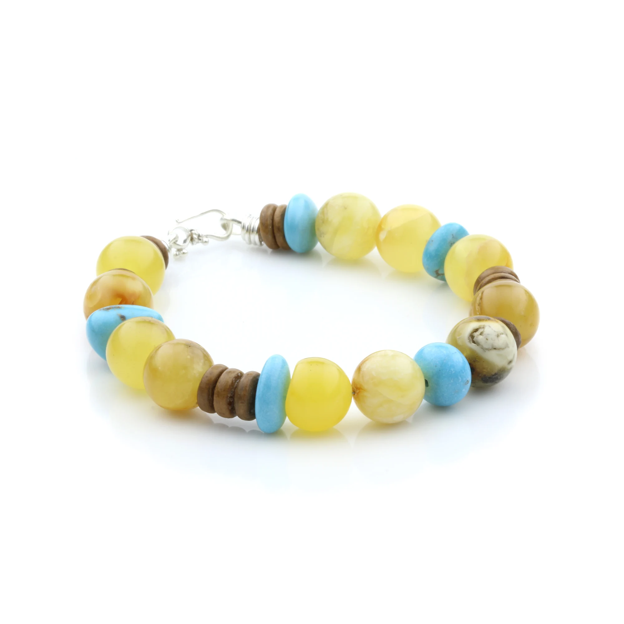 Adult Baltic Amber Bracelet Round Beads 10mm 18gr. SPS30