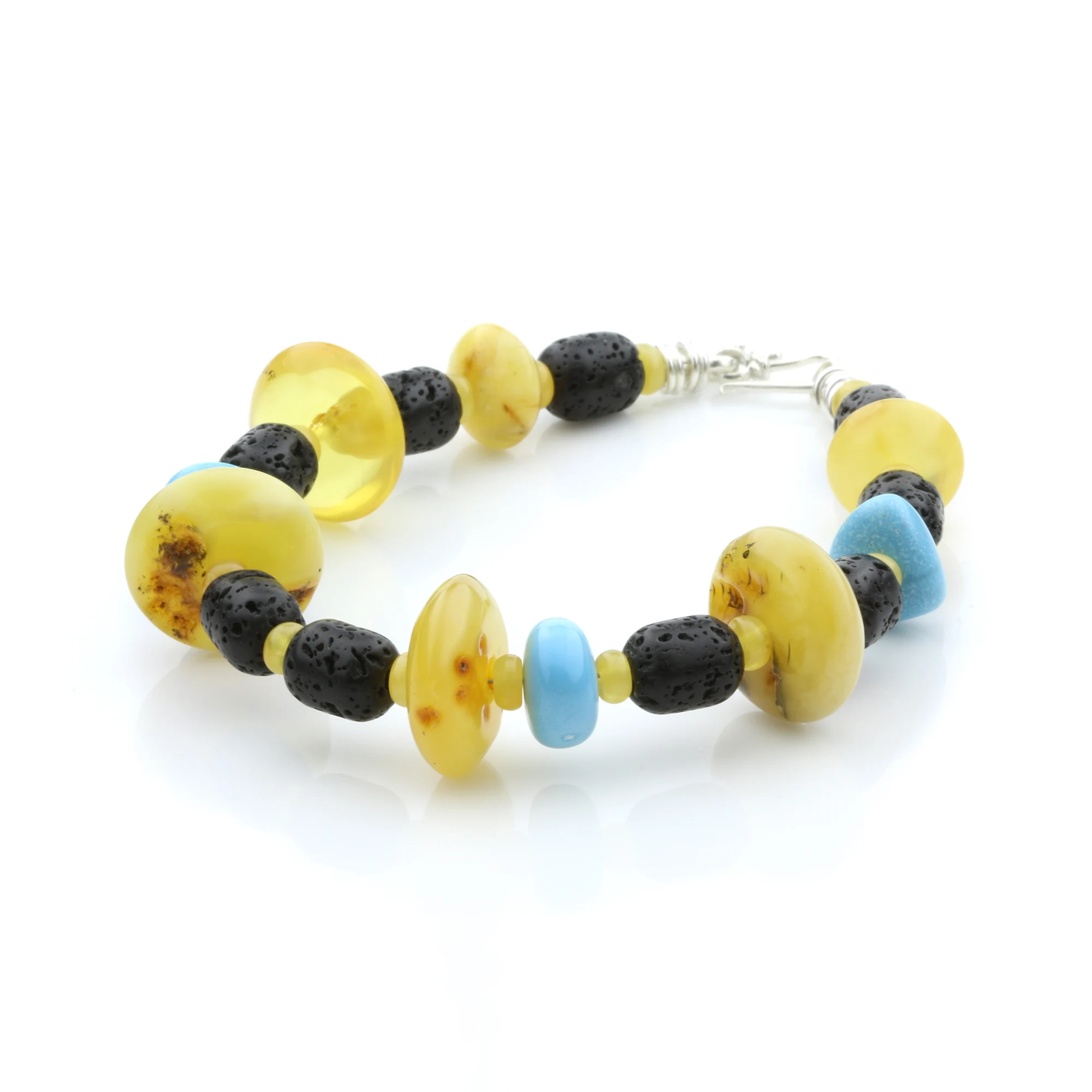 Adult Baltic Amber Bracelet Tablet Beads 19gr. SPS23