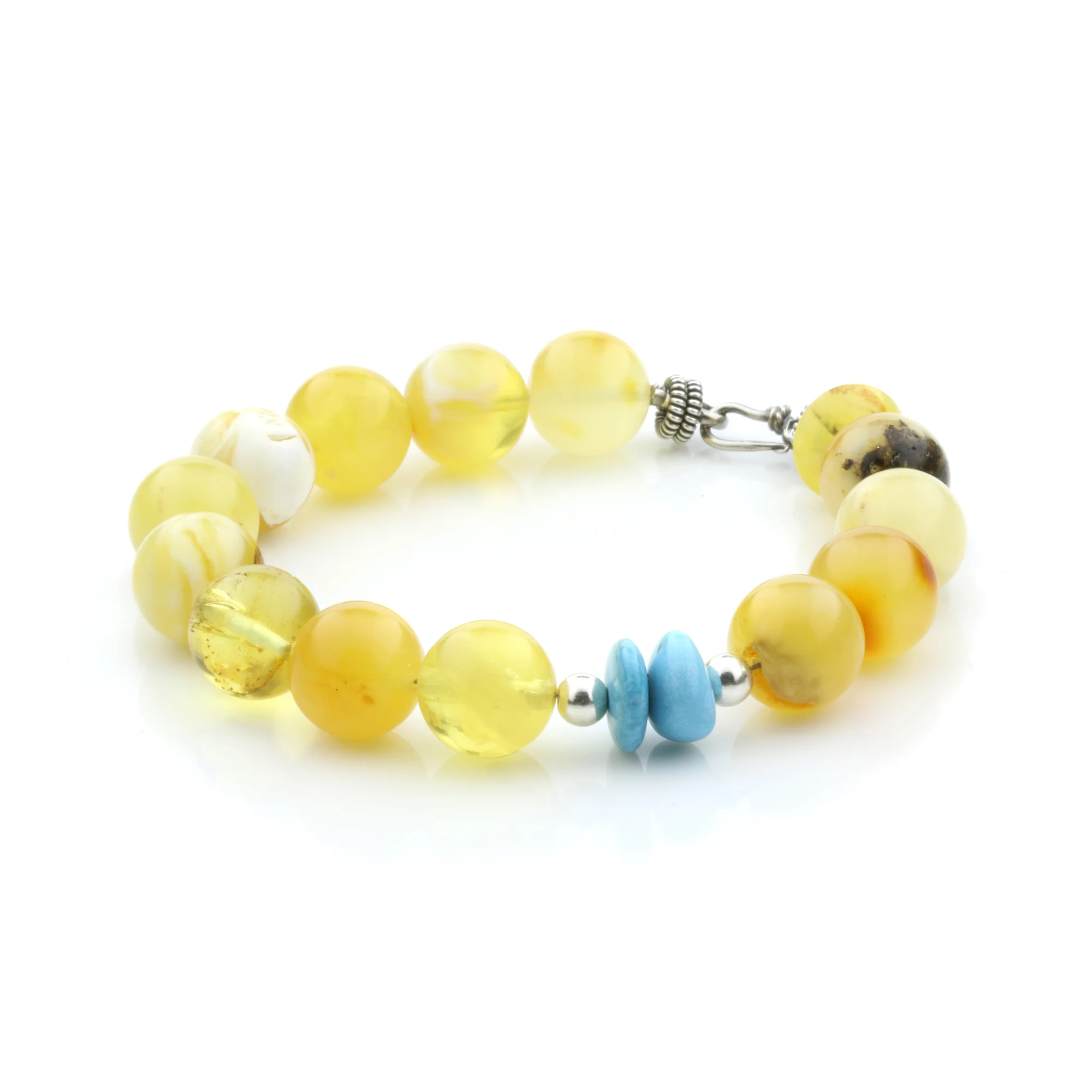Adult Baltic Amber Bracelet Round Beads 11mm 21gr. SPS36
