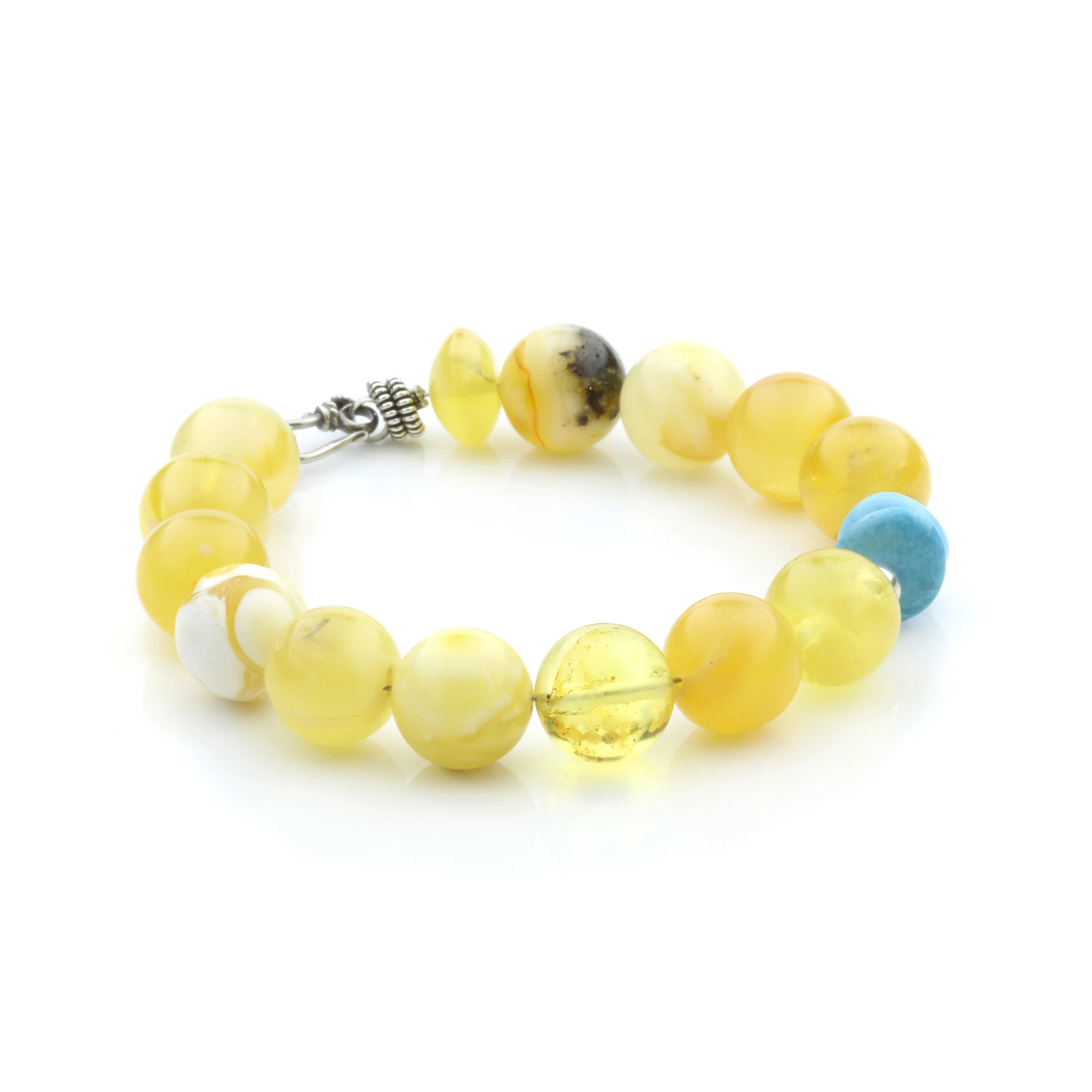 Adult Baltic Amber Bracelet Round Beads 11mm 21gr. SPS36