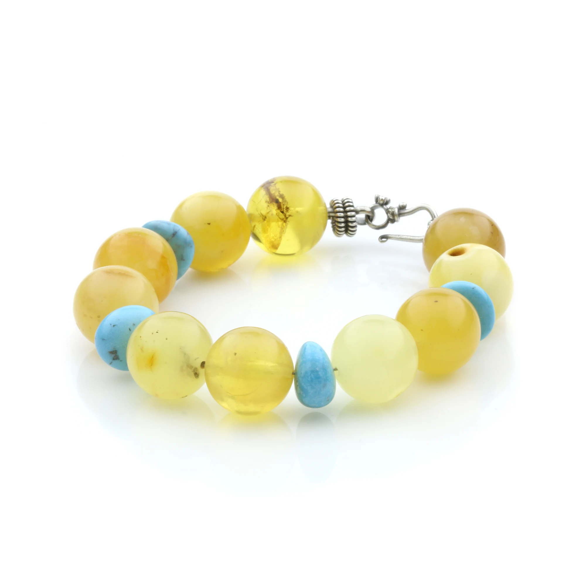 Adult Baltic Amber Bracelet Round Beads 12mm 21gr. SPS01