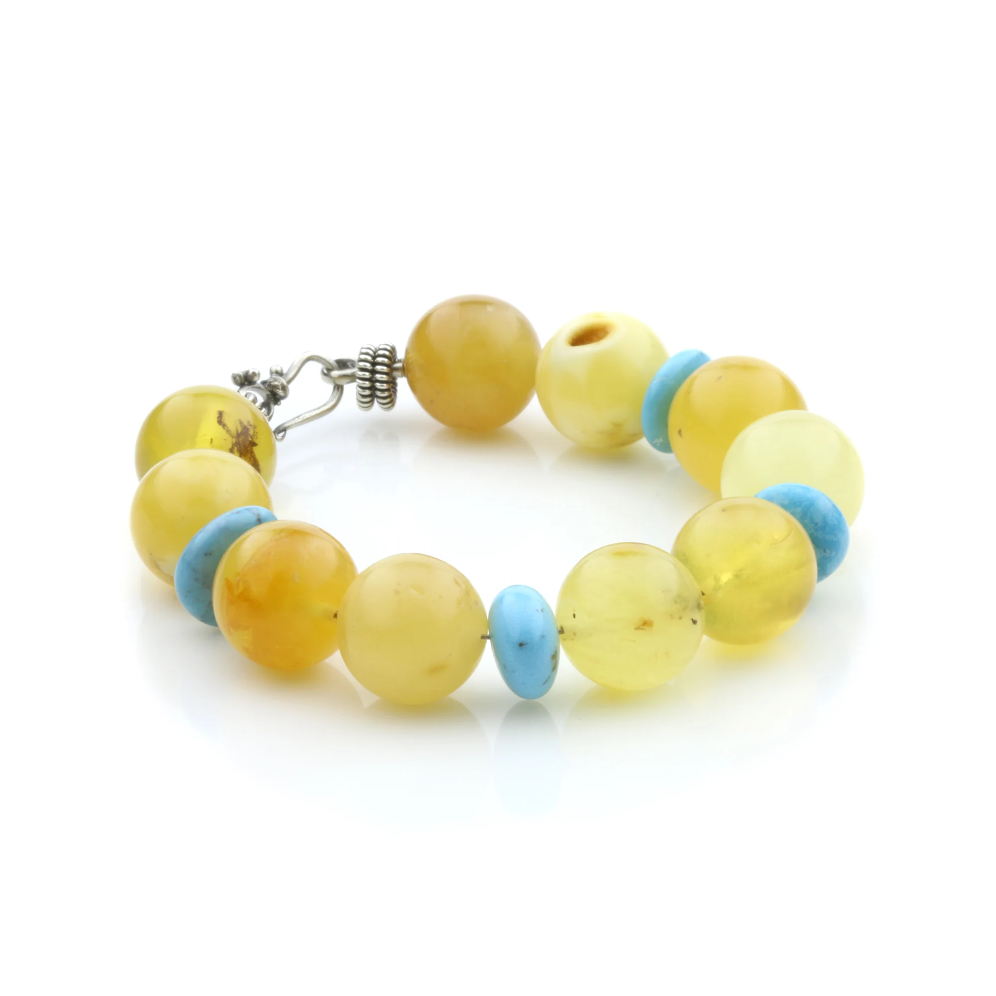 Adult Baltic Amber Bracelet Round Beads 12mm 21gr. SPS01