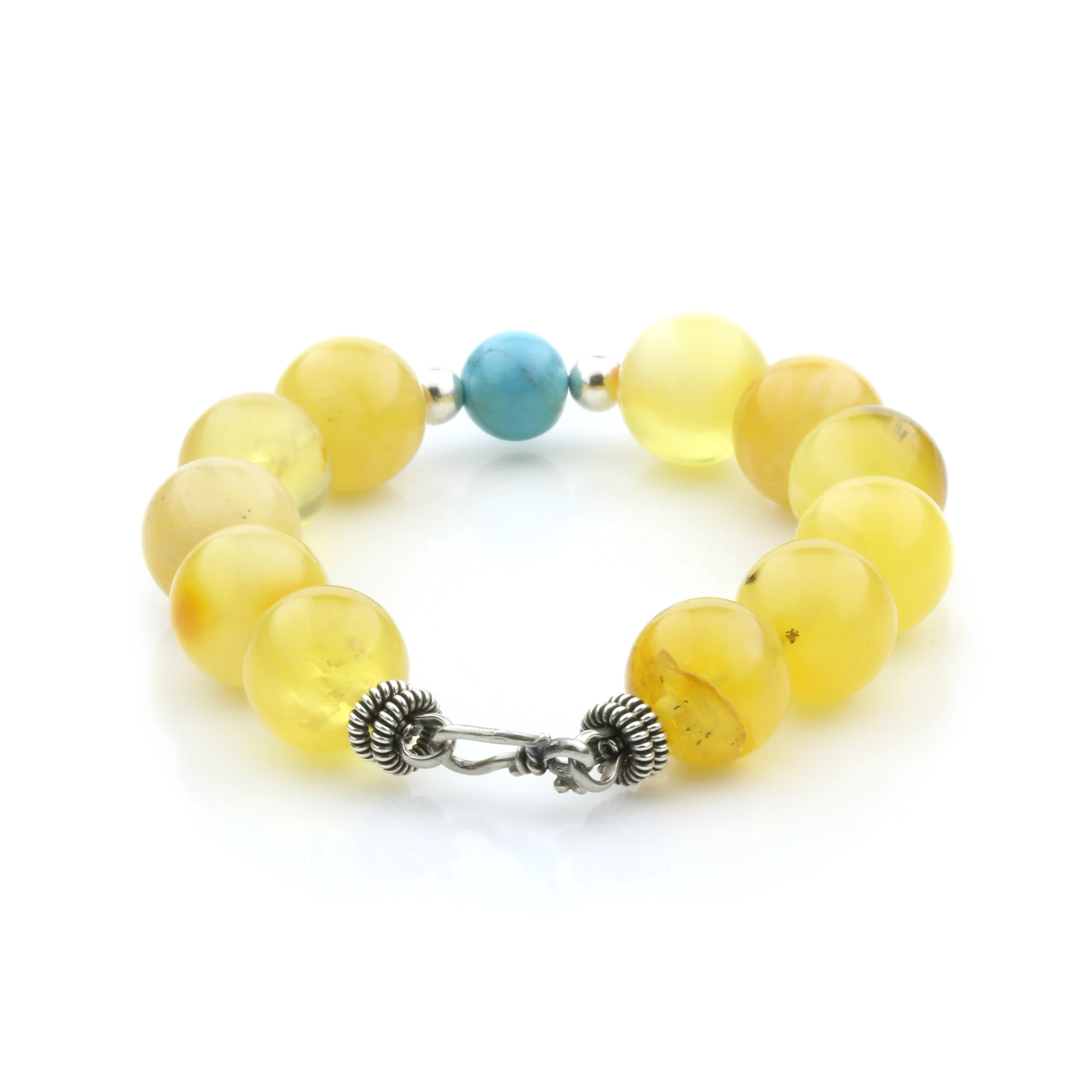 Adult Baltic Amber Bracelet Round Beads 11mm 18gr. SPS02